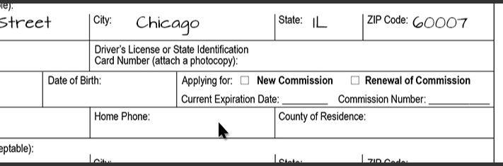How to properly fill out an Illinois Notary application NNA